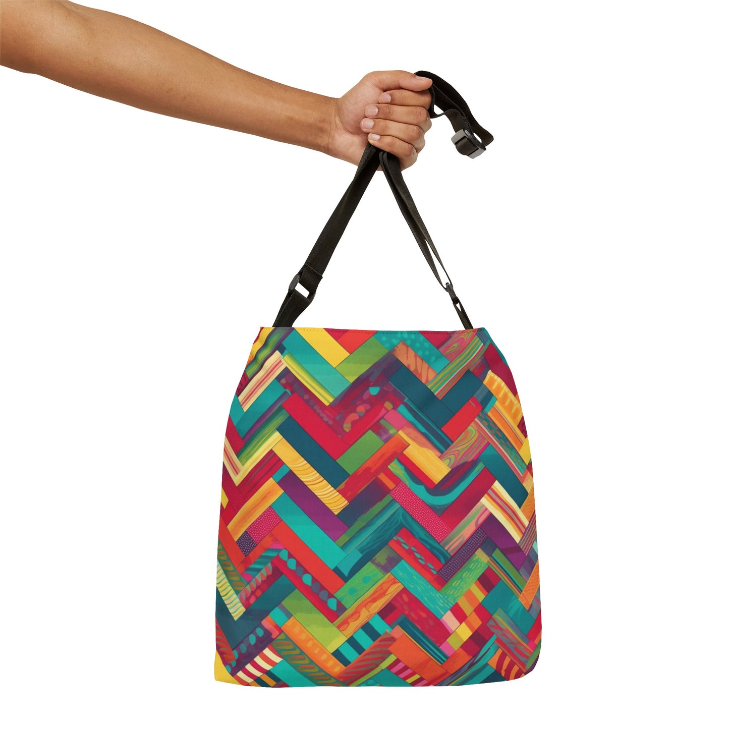 Super Bright Chevron Block Pattern - Tote Bag