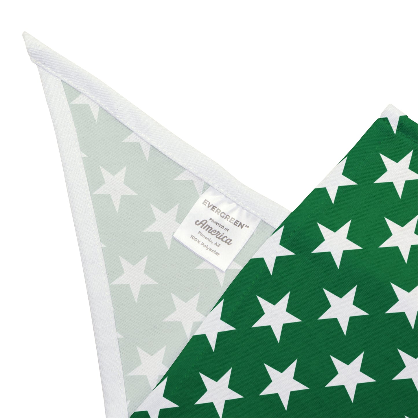 White Stars on Green - Tie Up Pet Bandana