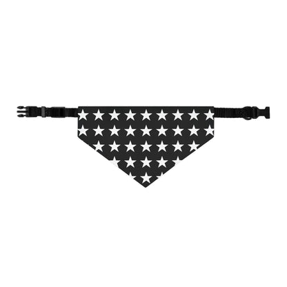 White Stars on Black - Pet Bandana Collar