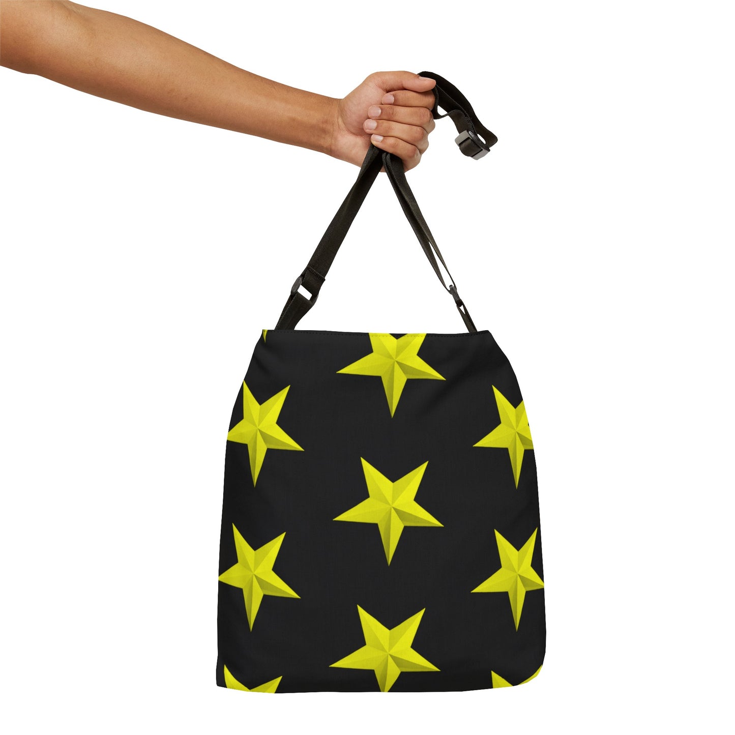 Yellow Stars on Black - Tote Bag