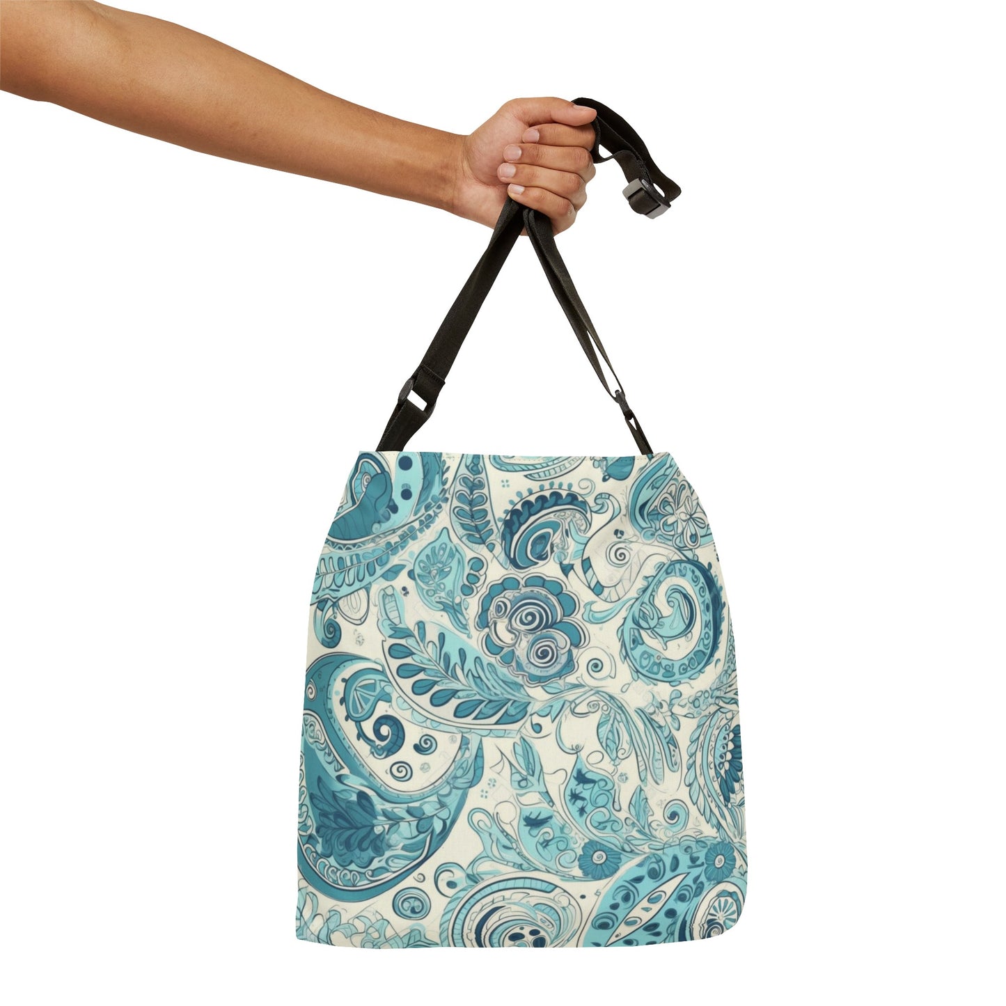 Paisley Print Blue and Teal - Tote Bag