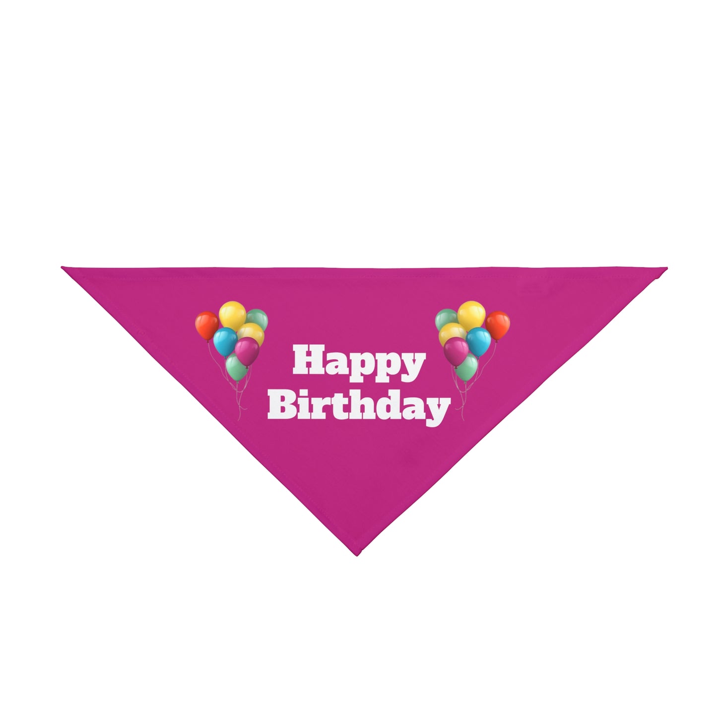 Happy Birthday on Pink - Tie Up Pet Bandana