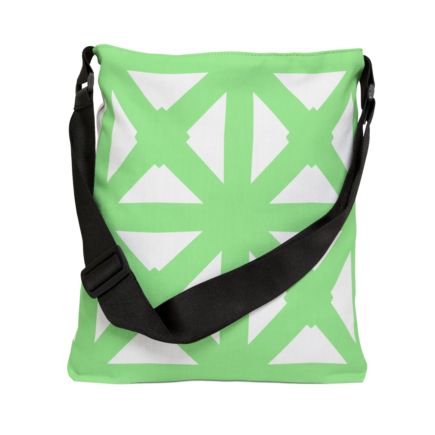 Green and White Bold Lattice - Tote Bag