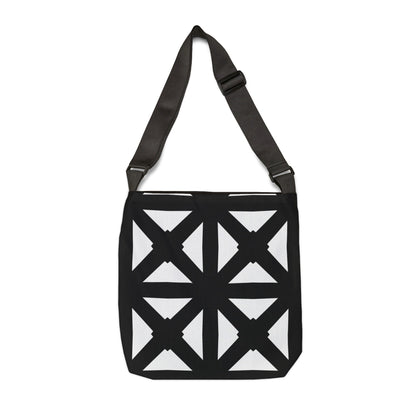 Black and White Bold Lattice - Tote Bag