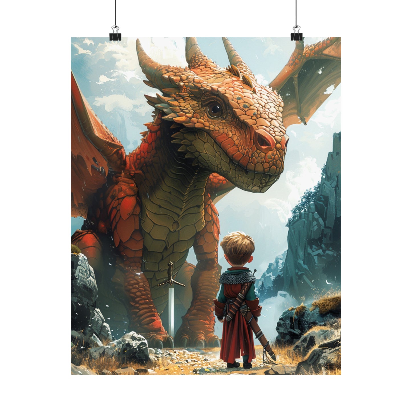 The Prince & Dragon - Physical Print Stunning Premium Poster