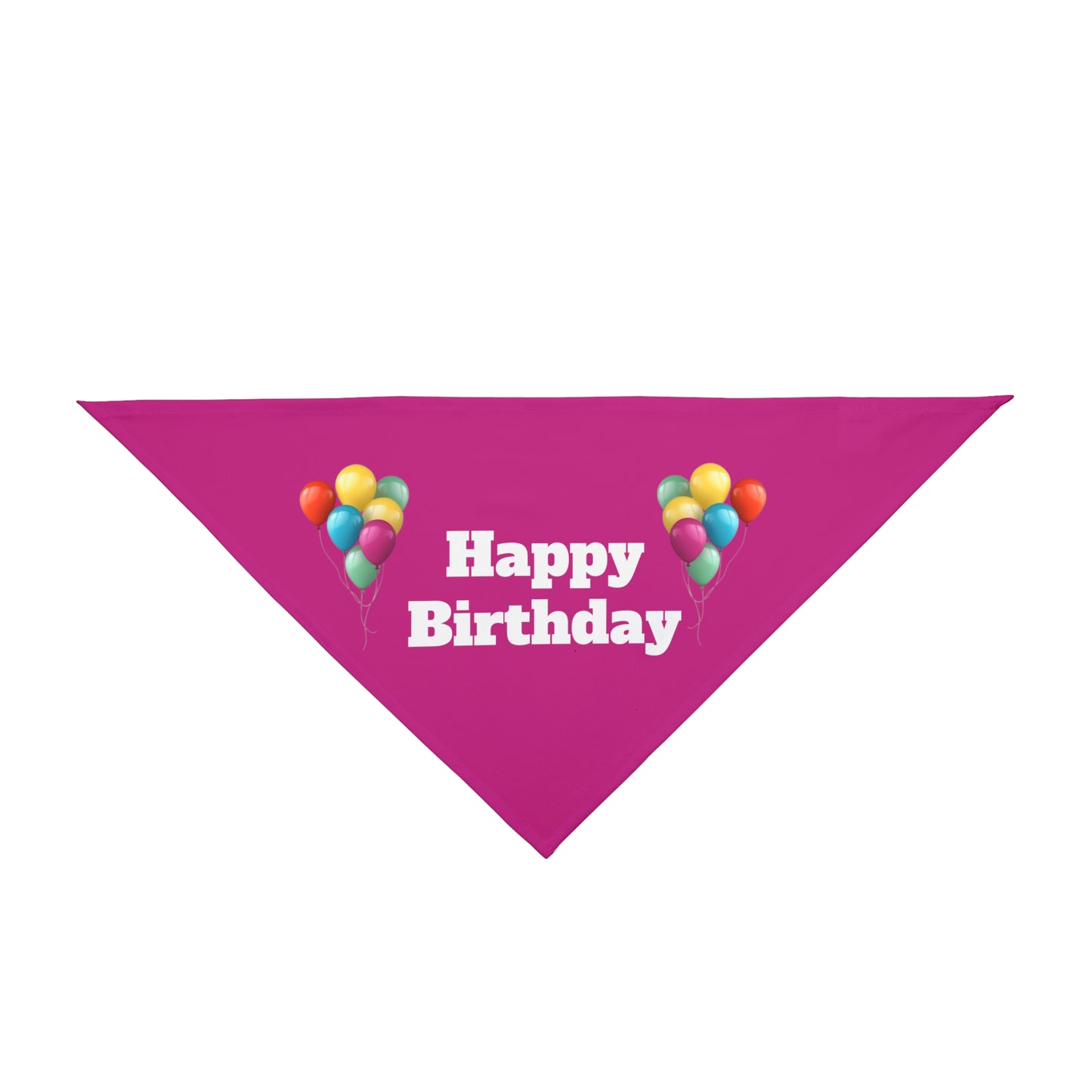 Happy Birthday on Pink - Tie Up Pet Bandana