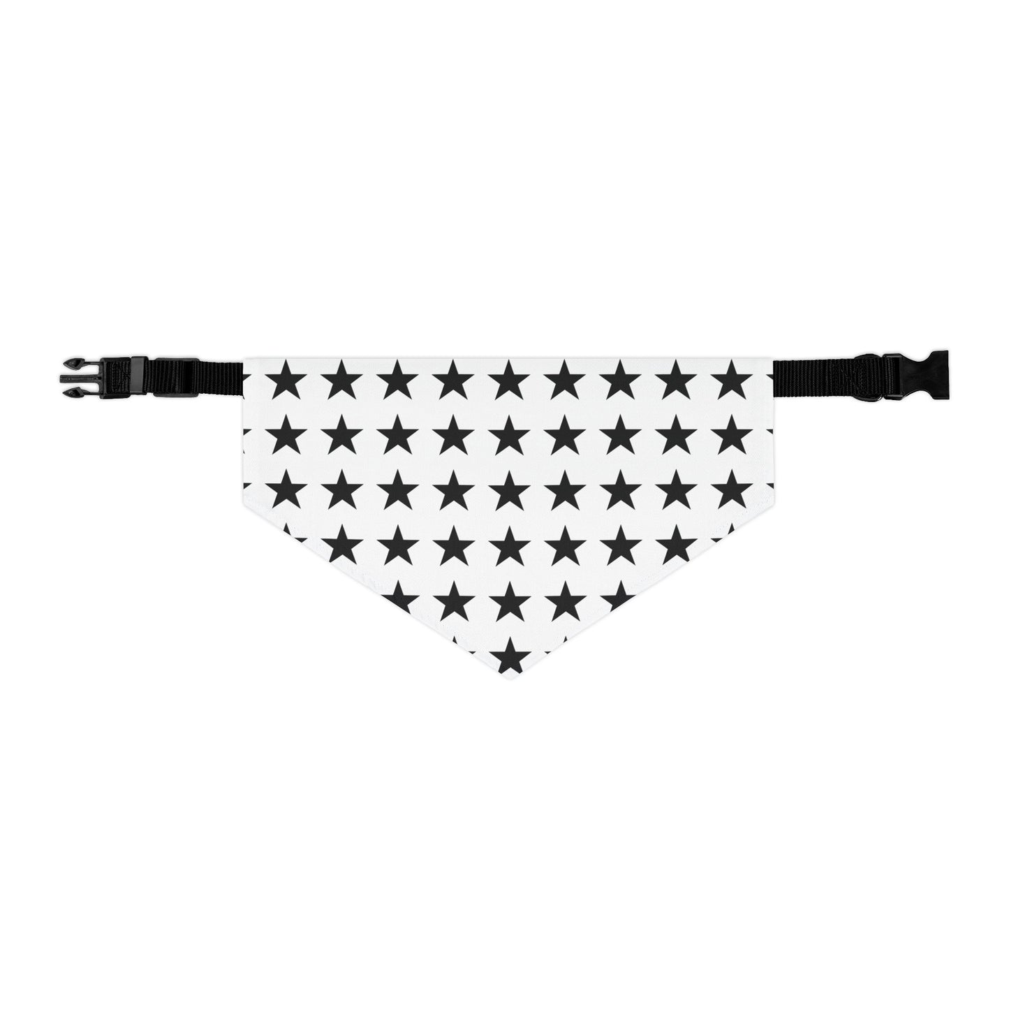 Black Stars on White - Pet Bandana Collar