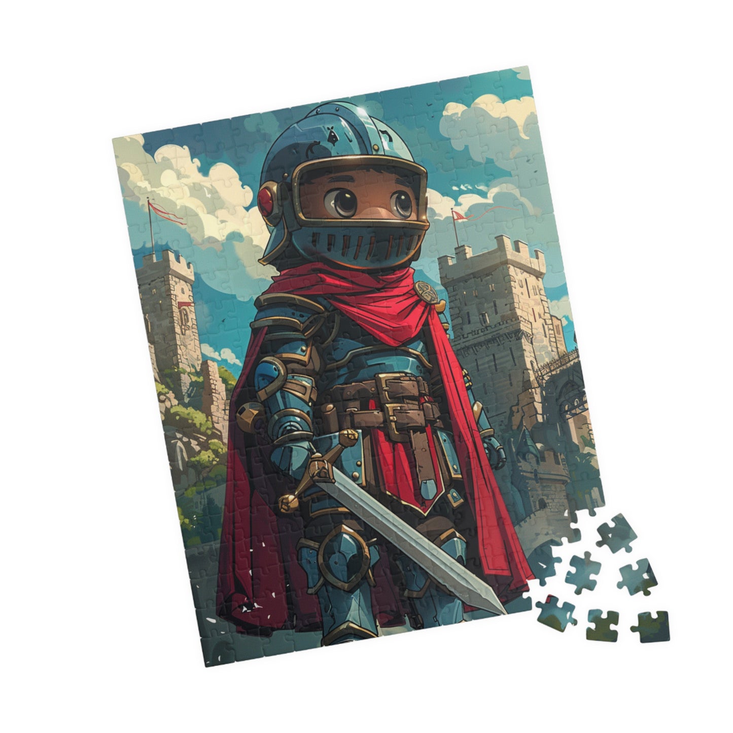A Noble Knight - Premium Puzzle Available in 110, 252, or 520 Pieces for Puzzle Lovers