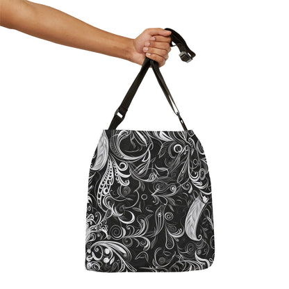 Elegant Leaf Swirl - Tote Bag