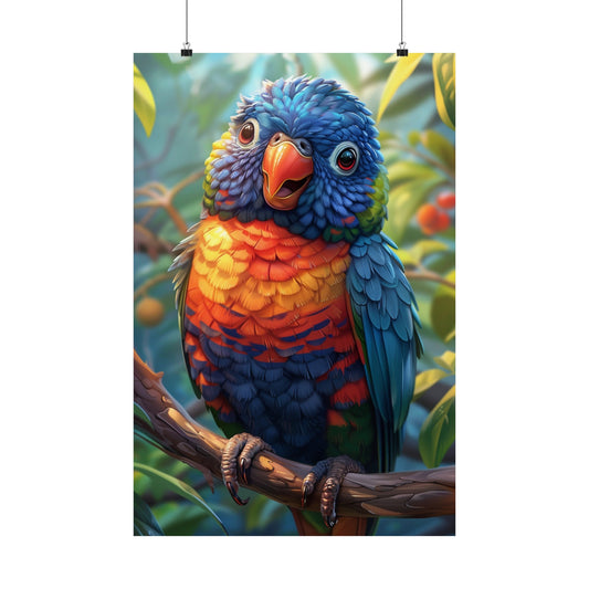 Ronny The Rainbow Lorikeet - Physical Print Stunning Premium Poster