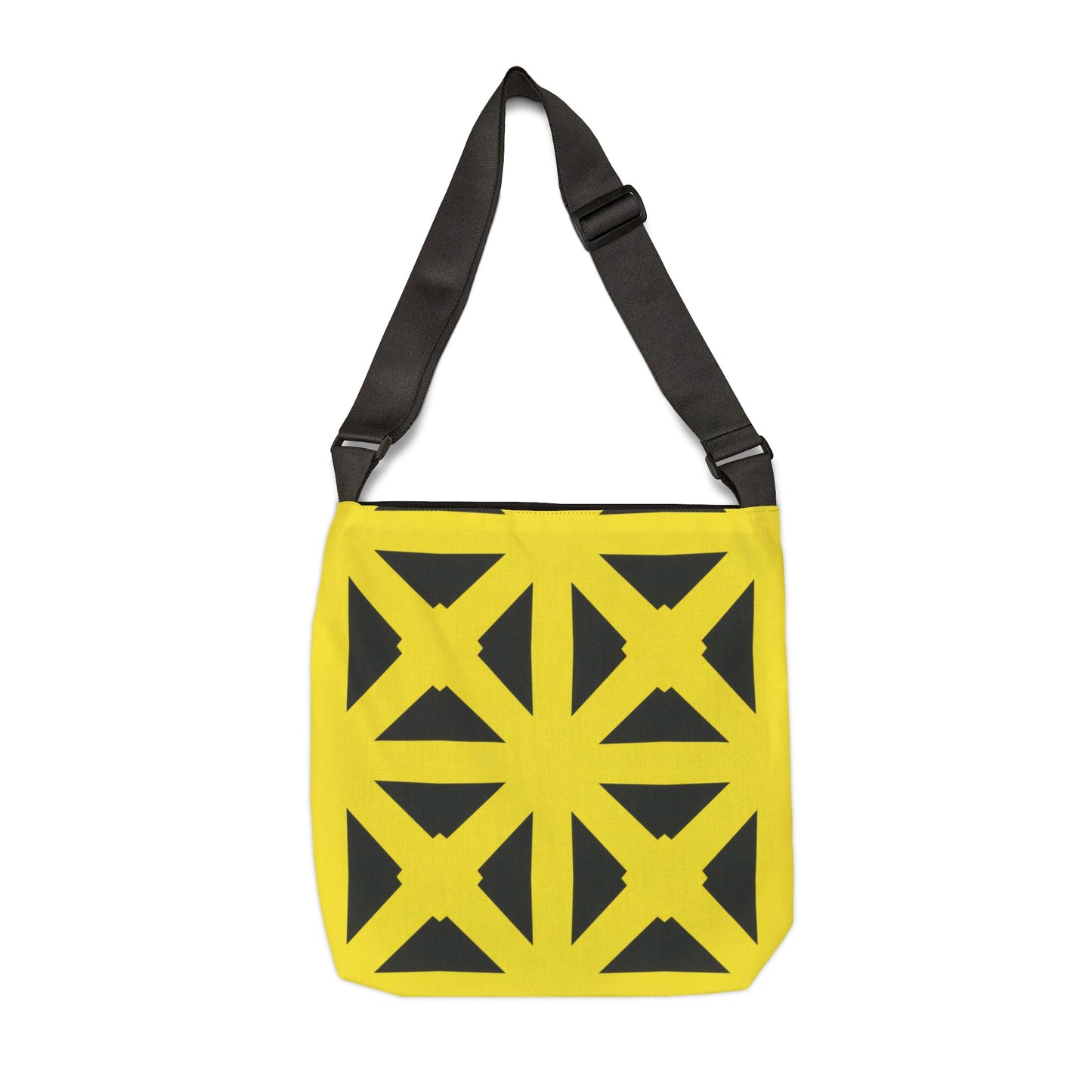 Yellow and Black Bold Lattice - Tote Bag