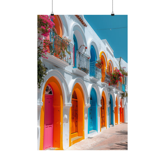 Mediterranean Homes - Physical Print Stunning Premium Poster