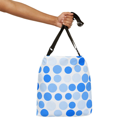 Shades of Light Blue Polka Dots - Tote Bag