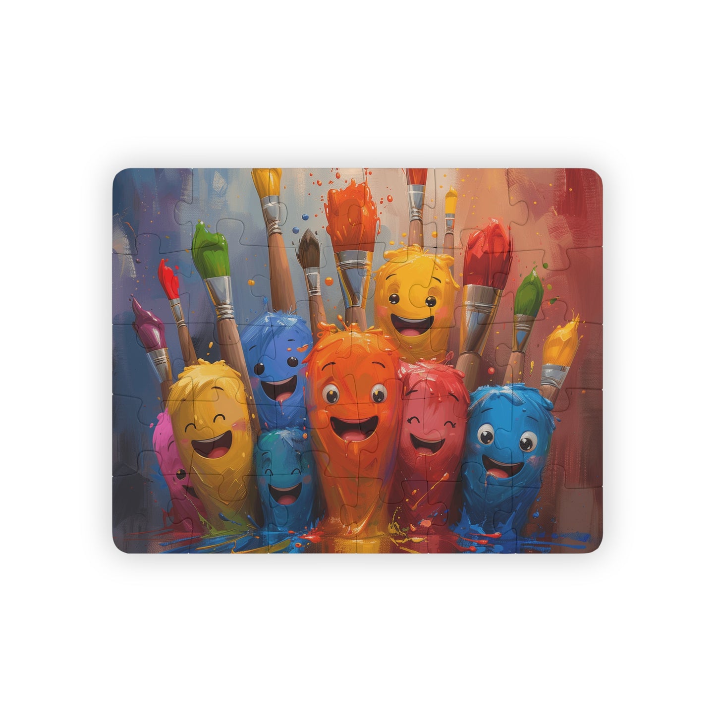 The Smiling Paint Brushes - 30-Piece Kids Jigsaw Puzzle