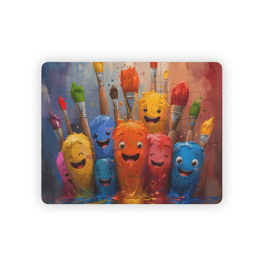 The Smiling Paint Brushes - 30-Piece Kids Jigsaw Puzzle