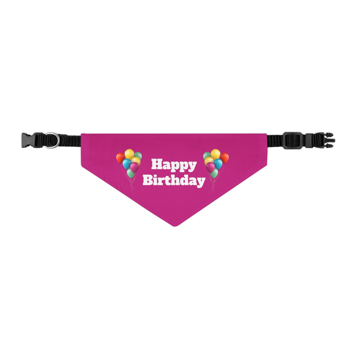 Happy Birthday on Pink - Pet Bandana Collar