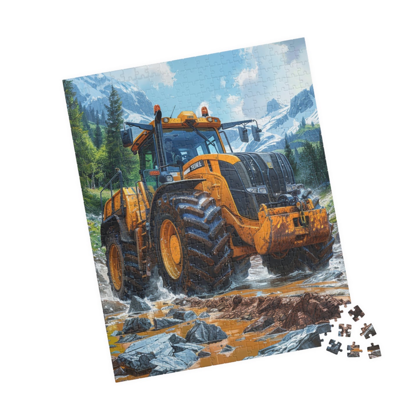 Yellow Tractor - Premium Puzzle Available in 110, 252, or 520 Pieces for Puzzle Lovers