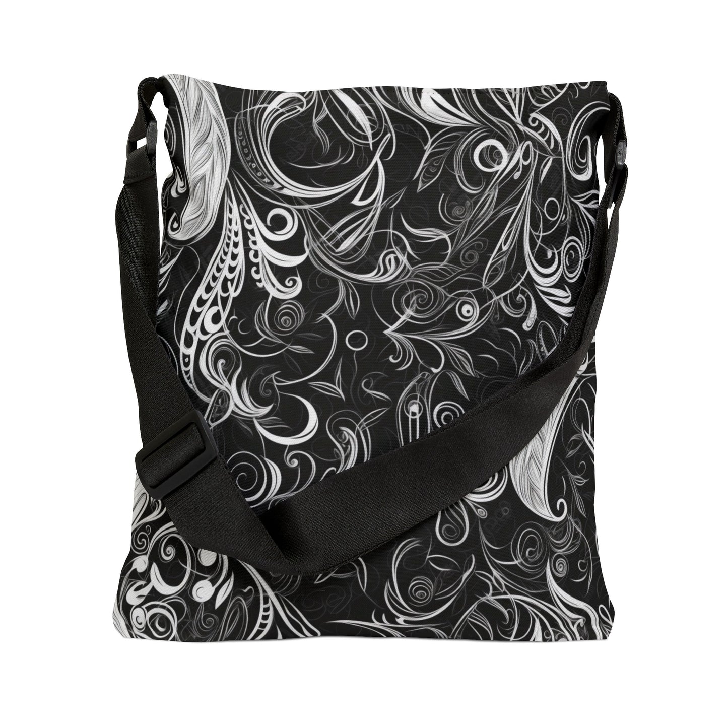 Elegant Leaf Swirl - Tote Bag