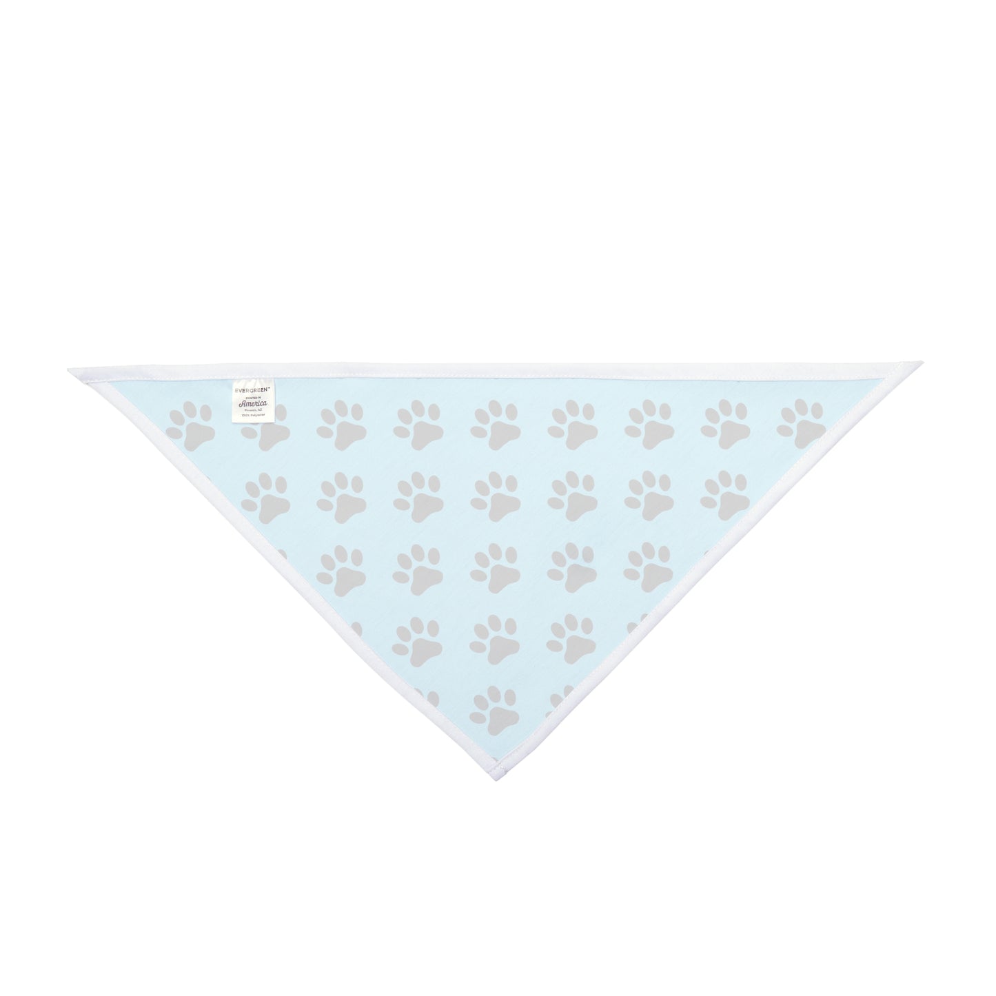 Black Paws on Light Blue - Tie Up Pet Bandana