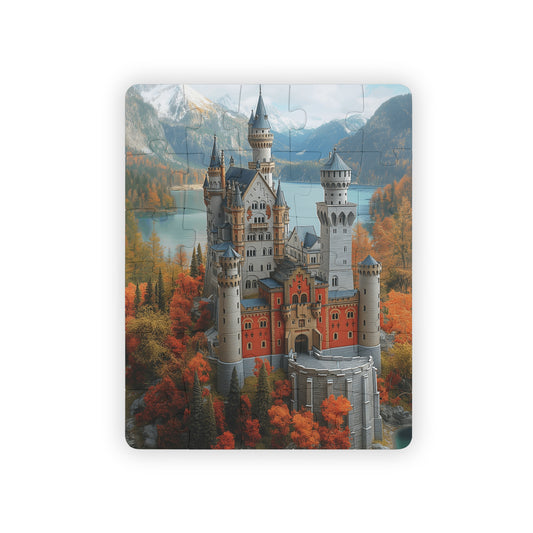 An Interpretation of Neuschwanstein Castle - 30-Piece Kids Jigsaw Puzzle