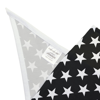 White Stars on Black - Tie Up Pet Bandana