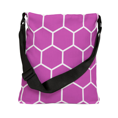 Light Purple and White Honeycomb - Tote Bag