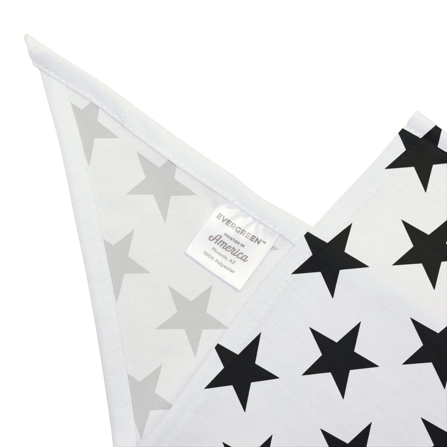 Black Stars on White - Tie Up Pet Bandana