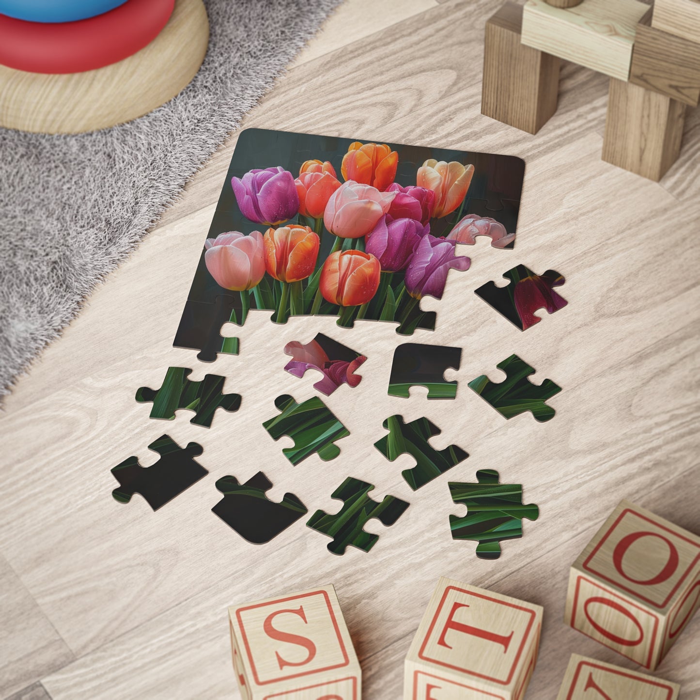 Stunning Tulips - 30-Piece Kids Jigsaw Puzzle