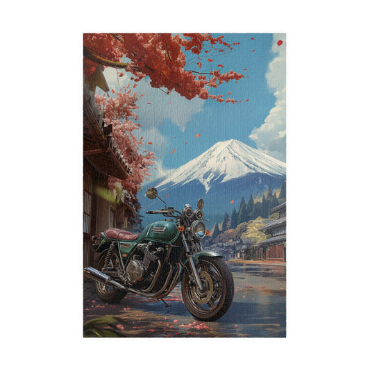 Motorbike by Mount Fuji - 1014-Piece Jigsaw Puzzle