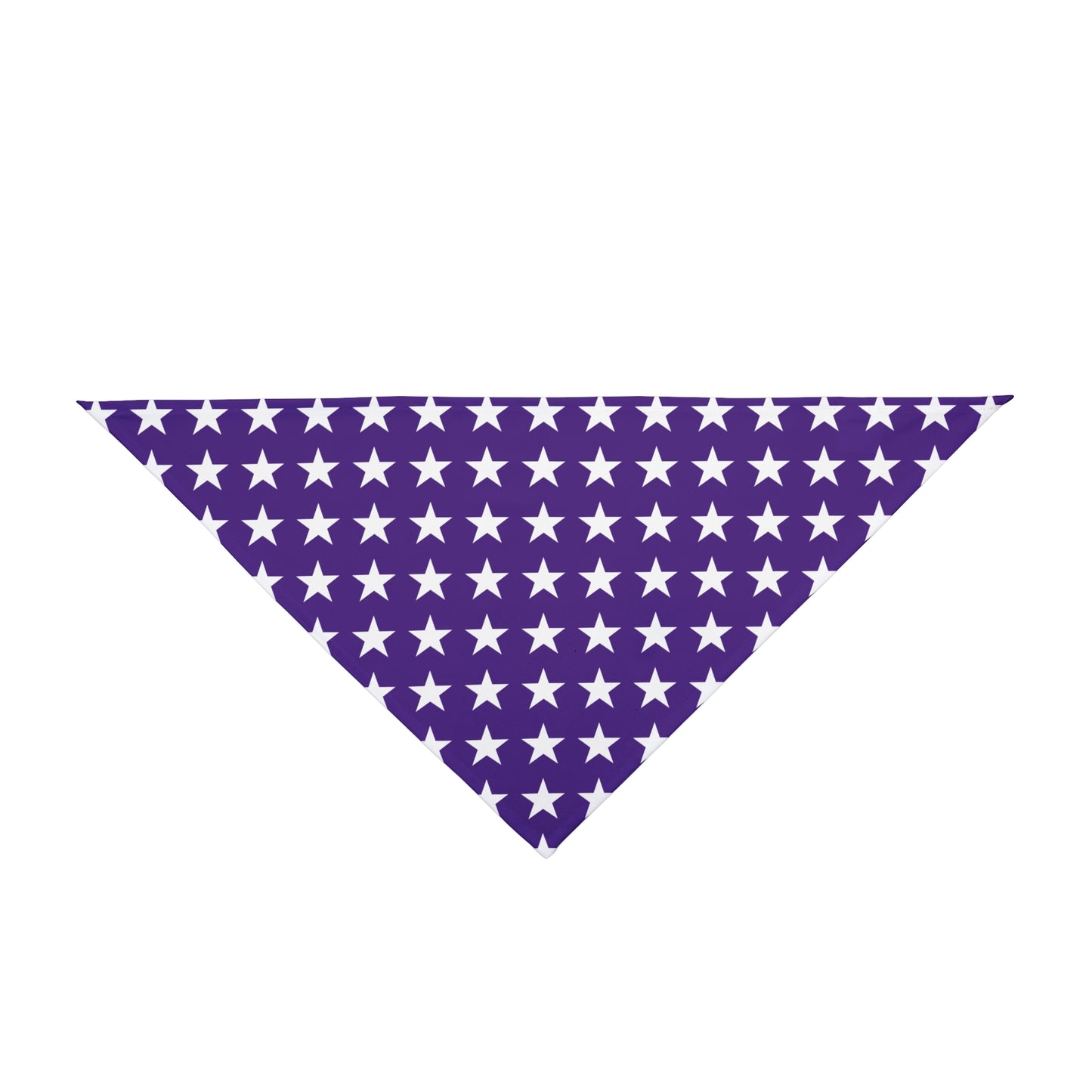 White Stars on Purple - Tie Up Pet Bandana