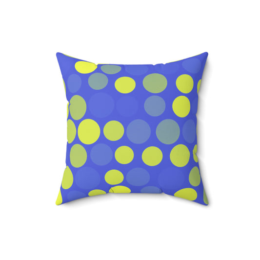 Shades of Yellow and Blue Polka Dots - Pillowcase & Pillow