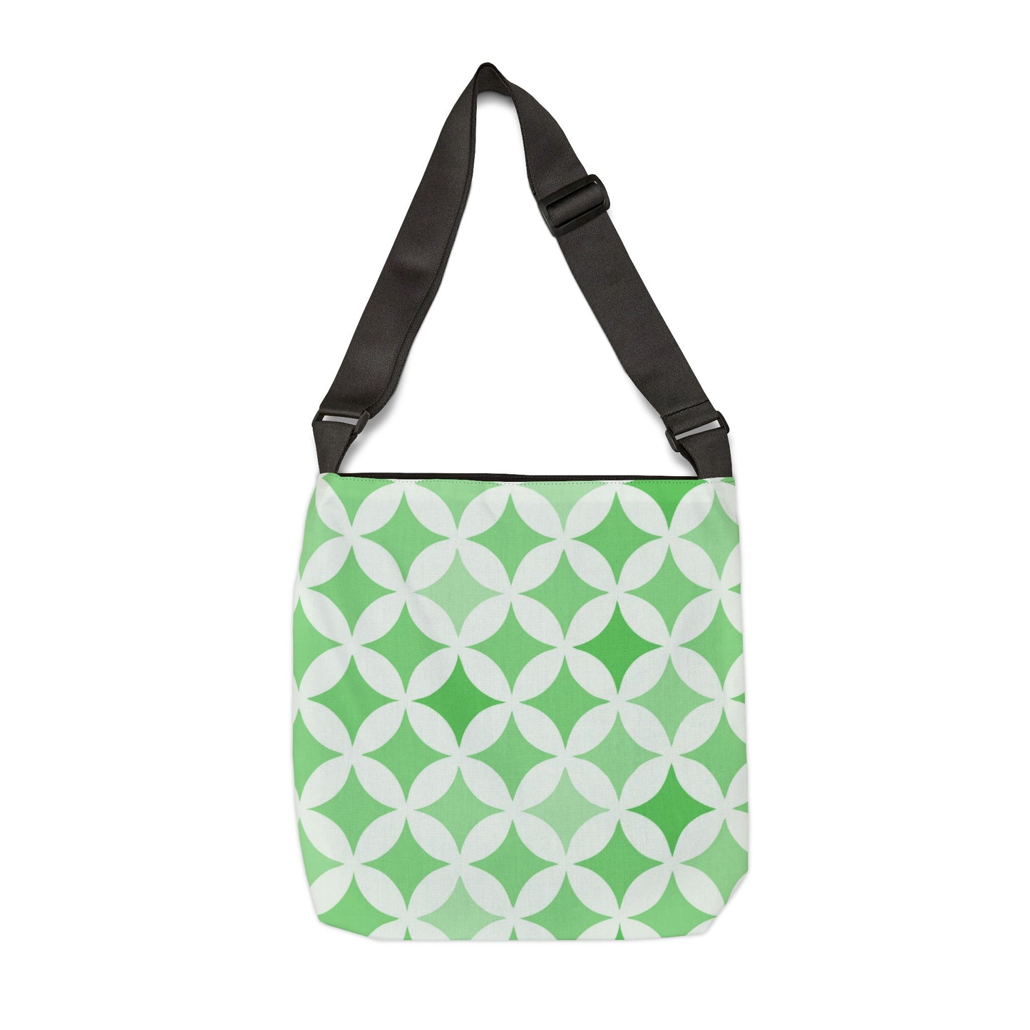 Green and White Seamless Stars - Tote Bag