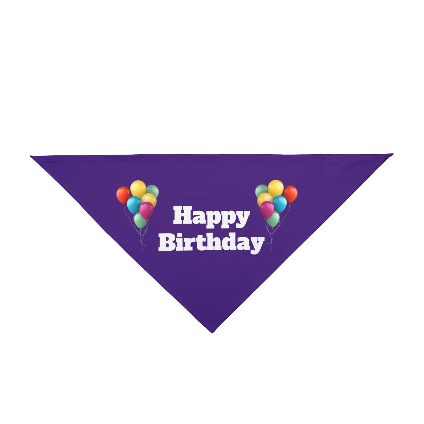 Happy Birthday on Purple - Tie Up Pet Bandana