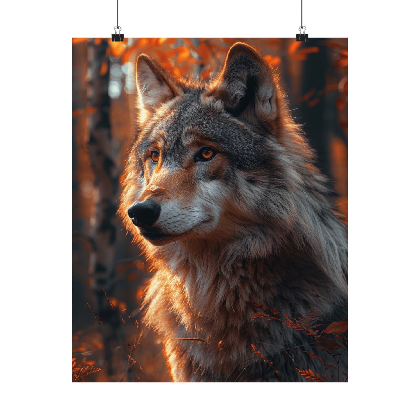 Grey The Wolf  - Physical Print Stunning Premium Poster