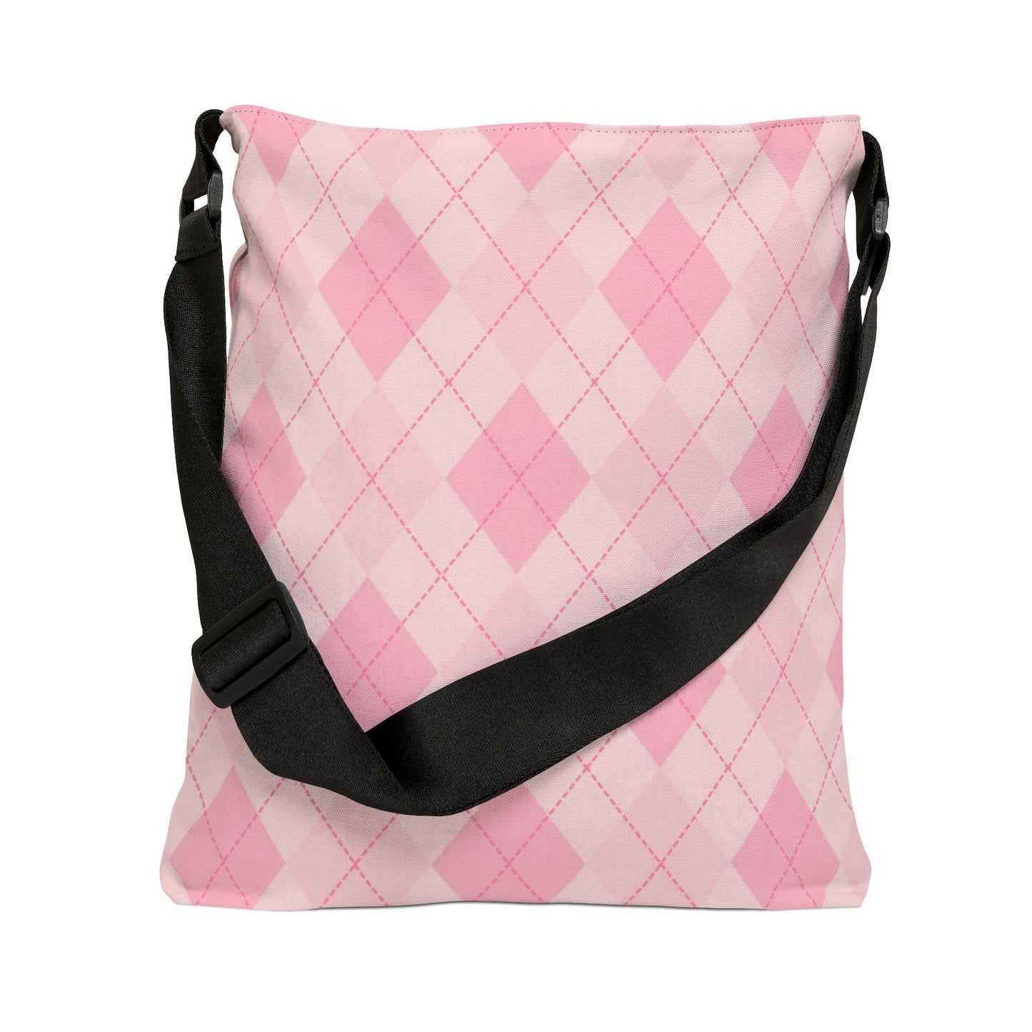 Pink Diamond Check Print - Tote Bag