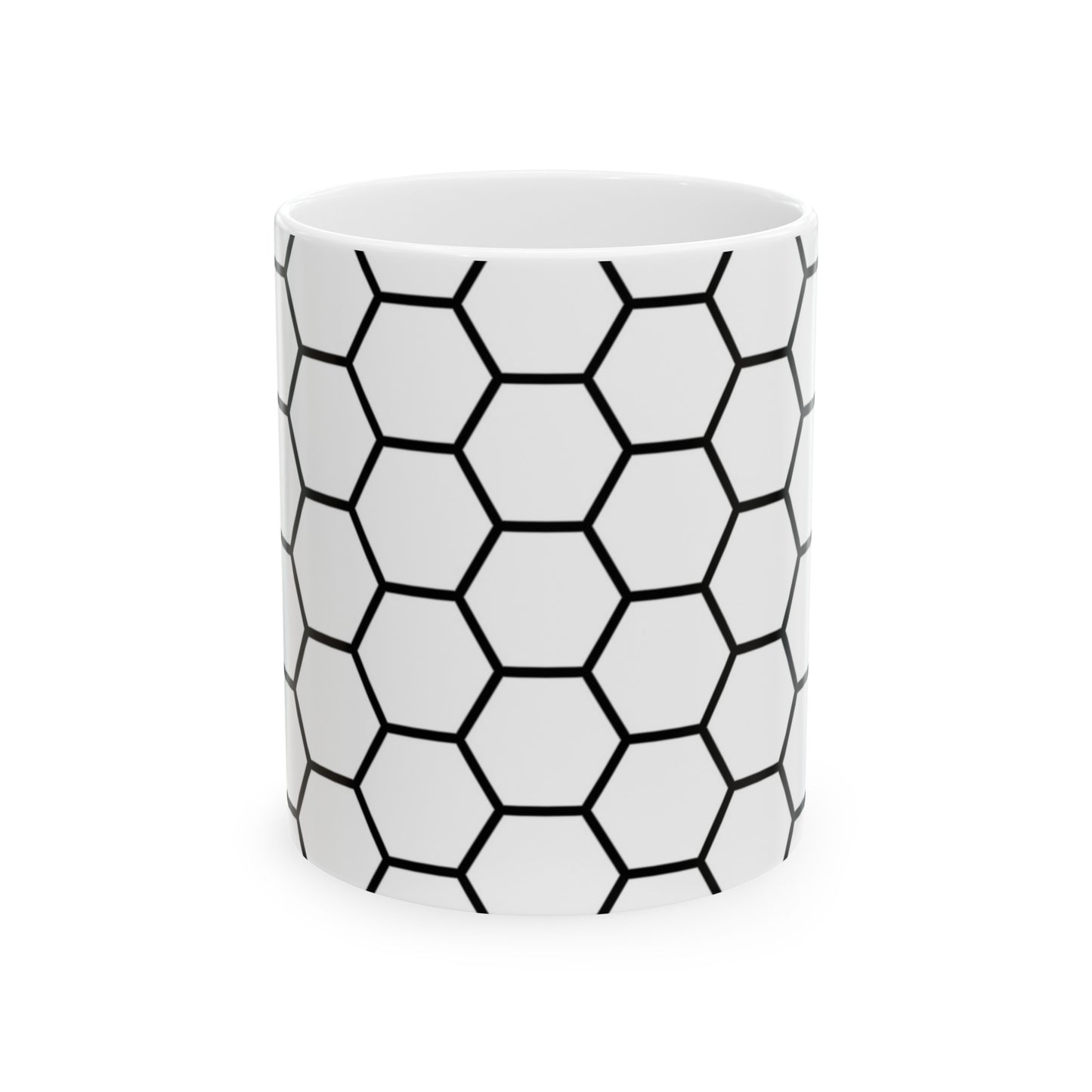 Black Honeycomb on White