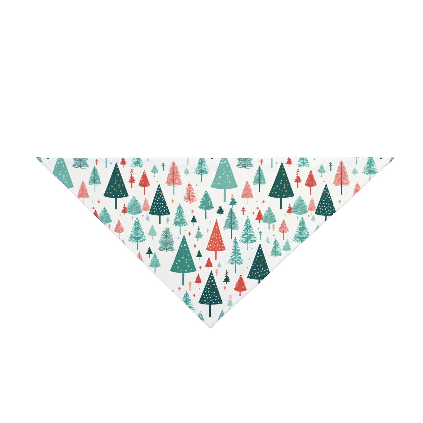 Christmas Trees on White - Tie Up Pet Bandana