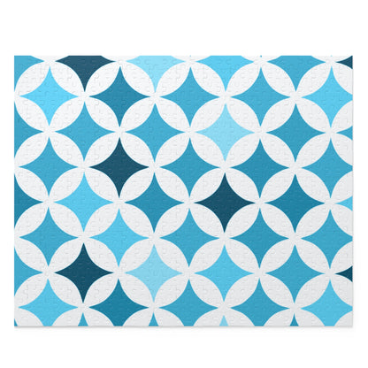 Blue & White Seamless Stars - 500-Piece Jigsaw Puzzle