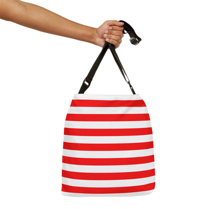 Red & White Stripes - Tote Bag