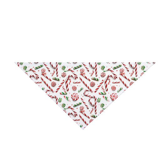 Christmas Candy Canes - Tie Up Pet Bandana