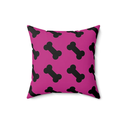 Dog Bone Print on Pink - Pillowcase & Pillow