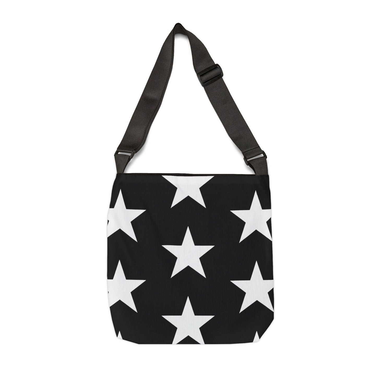 White Stars on Black - Tote Bag