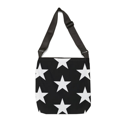 White Stars on Black - Tote Bag