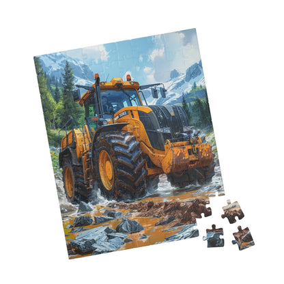 Yellow Tractor - Premium Puzzle Available in 110, 252, or 520 Pieces for Puzzle Lovers