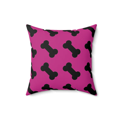 Dog Bone Print on Pink - Pillowcase & Pillow