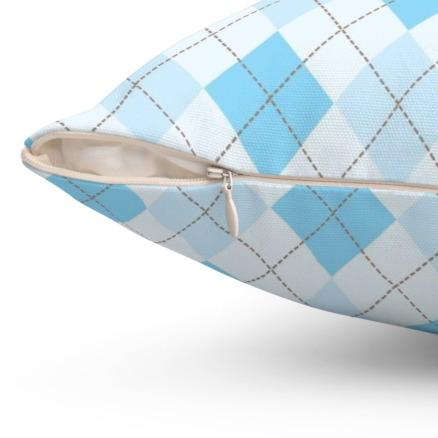 Blue Diamond Check Print - Pillowcase & Pillow