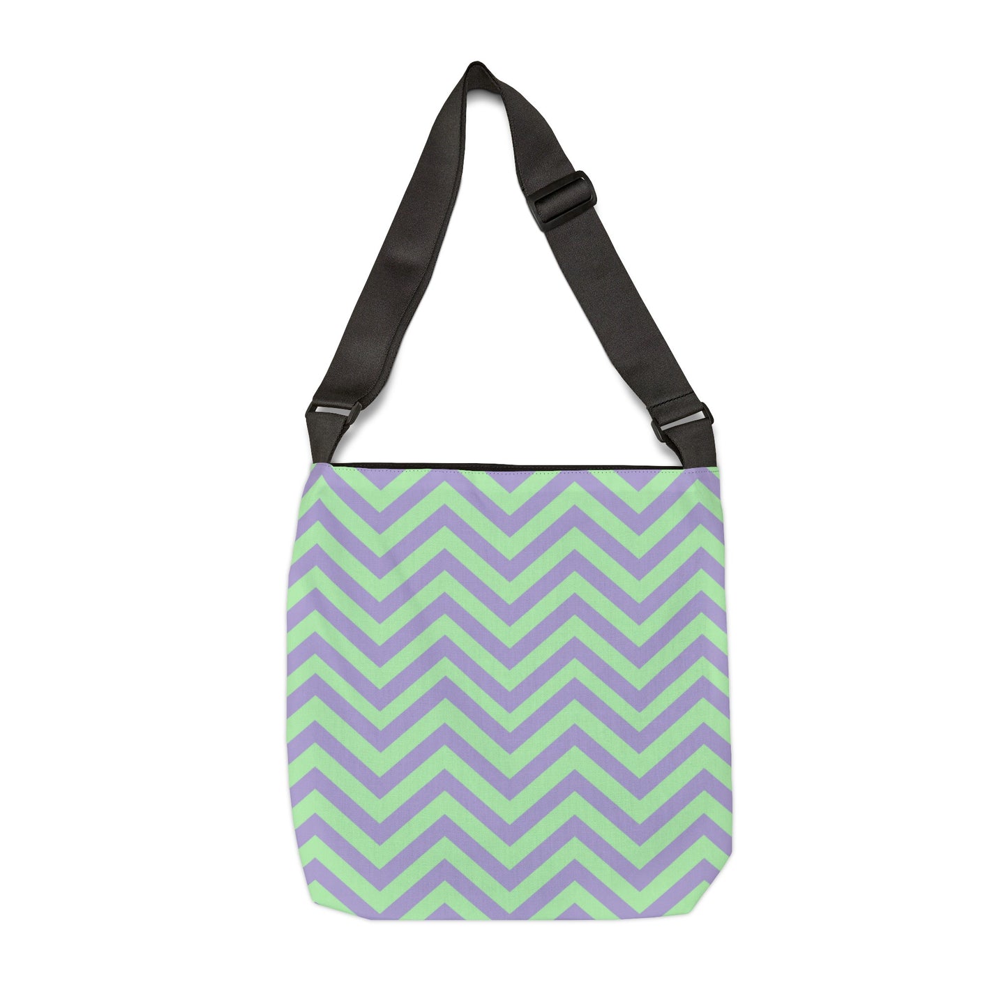 Purple and Green Chevron - Tote Bag