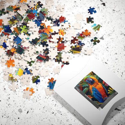 Majestic Macaw - Premium Puzzle Available in 110, 252, or 520 Pieces for Puzzle Lovers