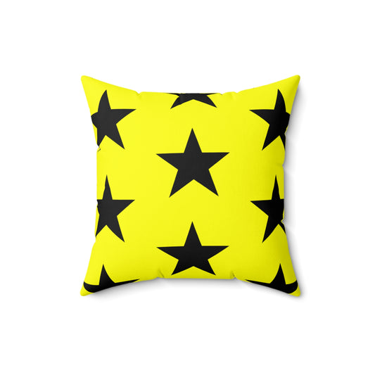 Black Stars on Yellow - Pillowcase & Pillow