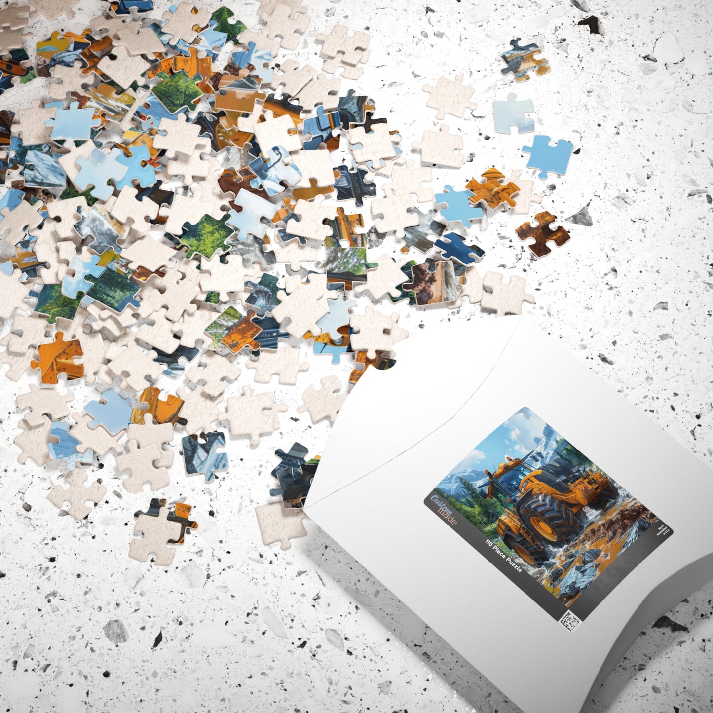 Yellow Tractor - Premium Puzzle Available in 110, 252, or 520 Pieces for Puzzle Lovers